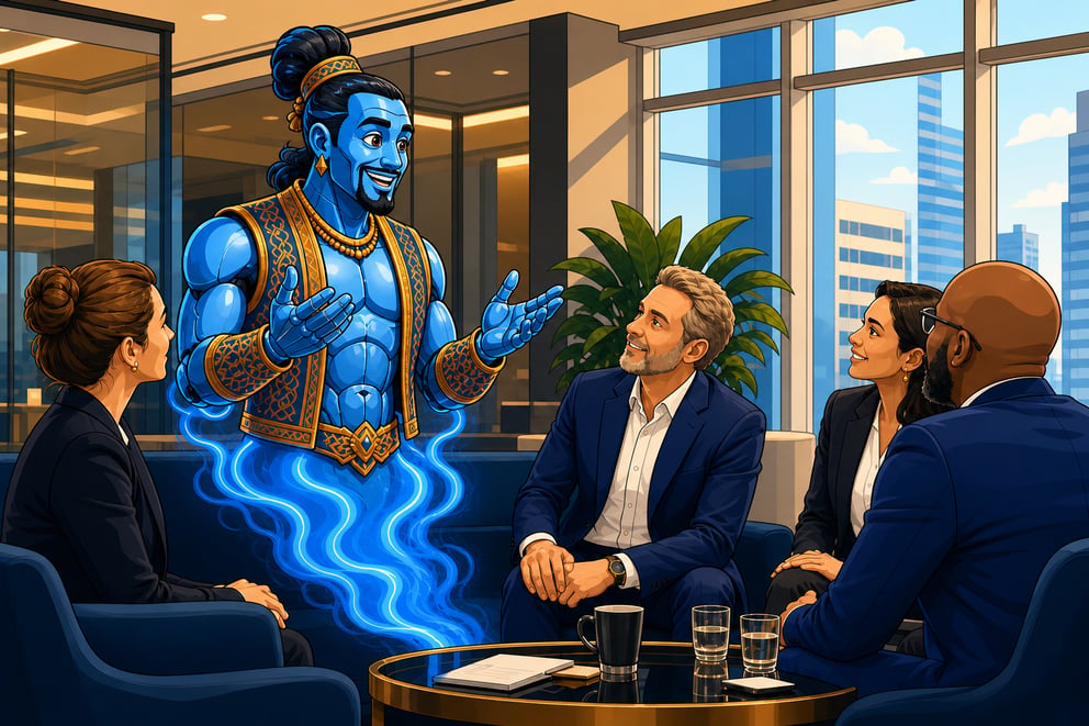 https://19926729.fs1.hubspotusercontent-eu1.net/hubfs/19926729/AI-Generated%20Media/Images/Cartoonish%20Robotic%20Genie%20At%20Blue%20Genie%20Consulting.png