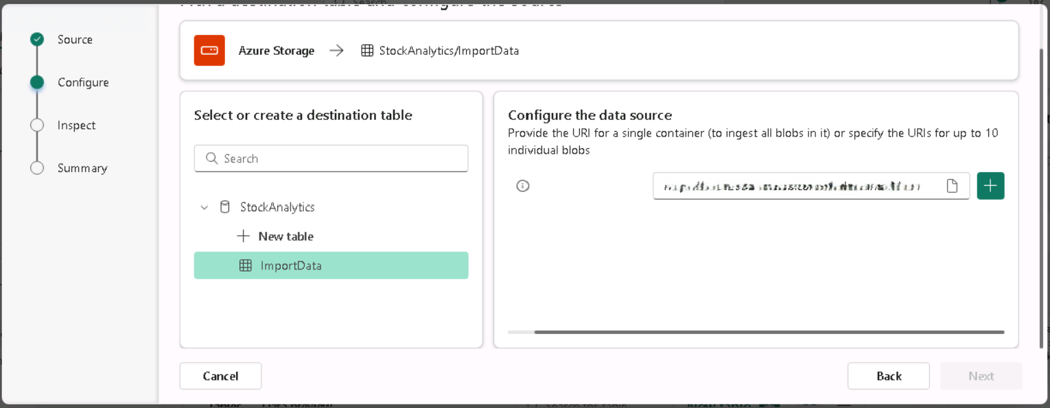 Azure Storage Source